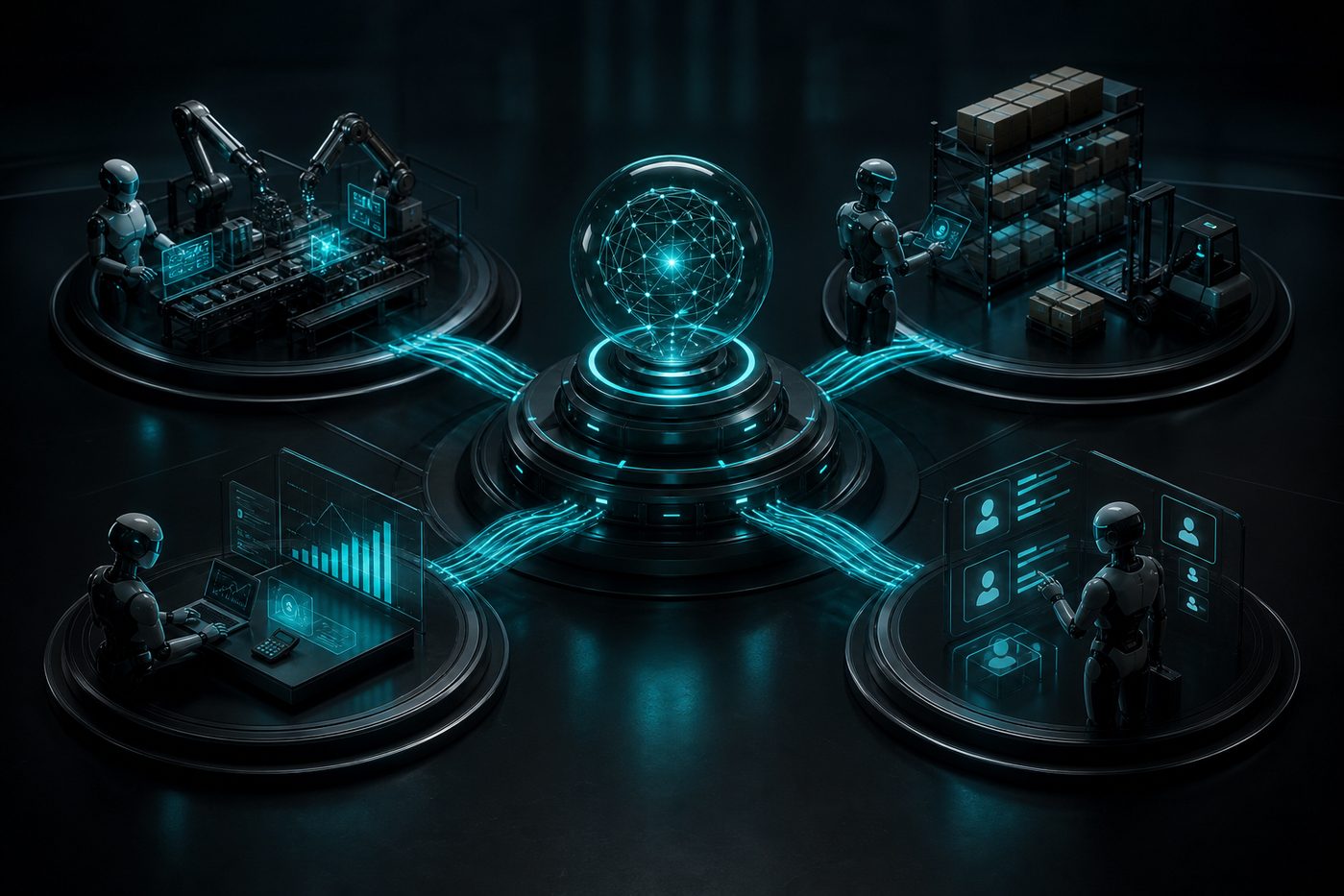 Visual de IQKernel — ERP potenciado por agentes IA